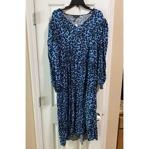 Banana republic dress. Blue animal print, such lovely material!
